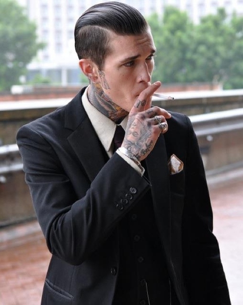 tattoos and suits